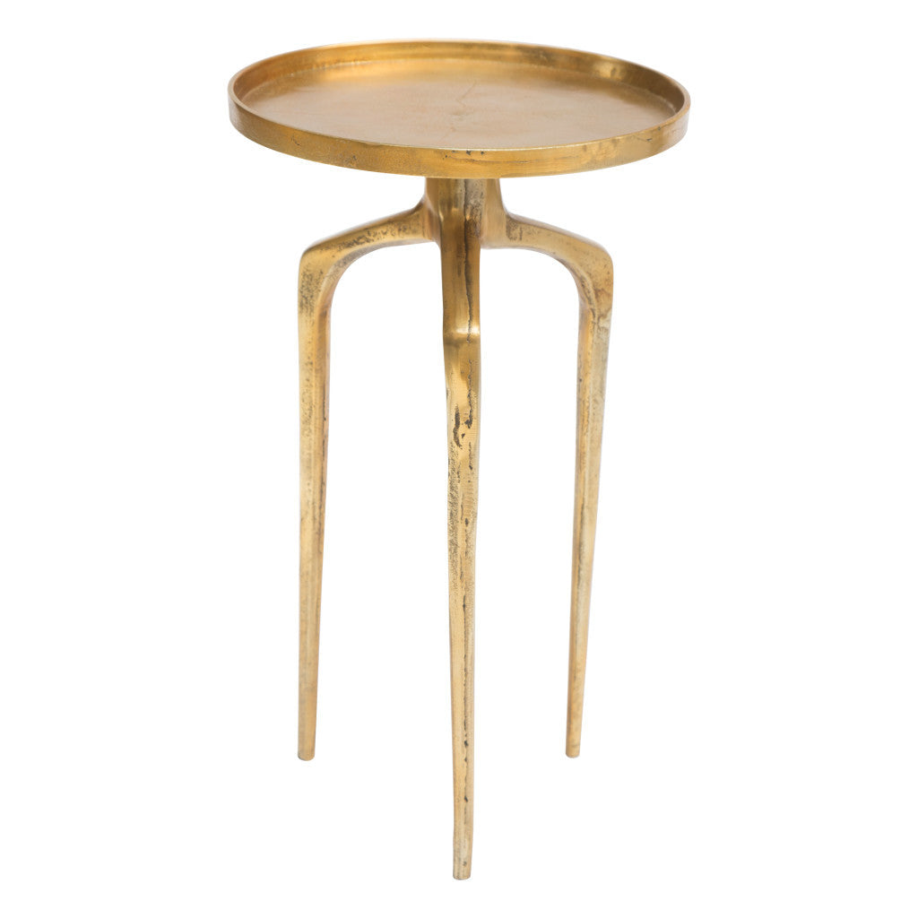 Set Of Two 13" Gold Nested Tables