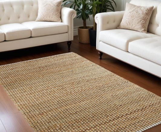 8' X 10' Natural Hand Woven Area Rug