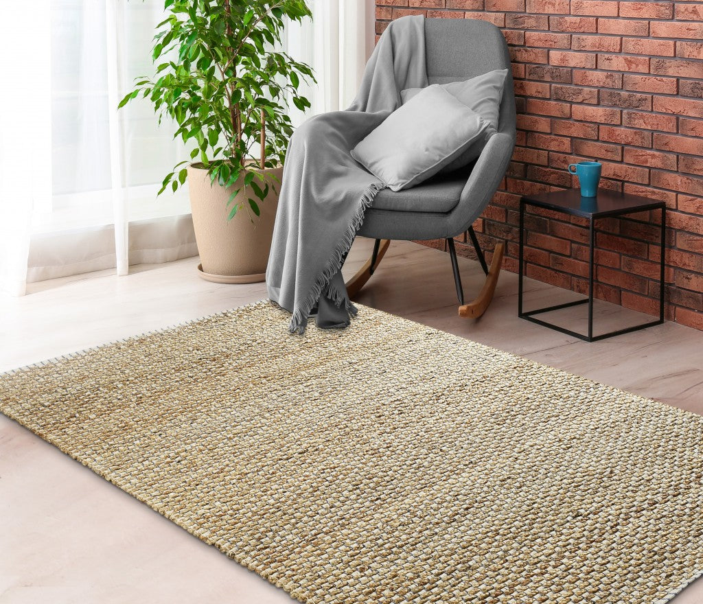 9' X 12' Natural Hand Woven Area Rug