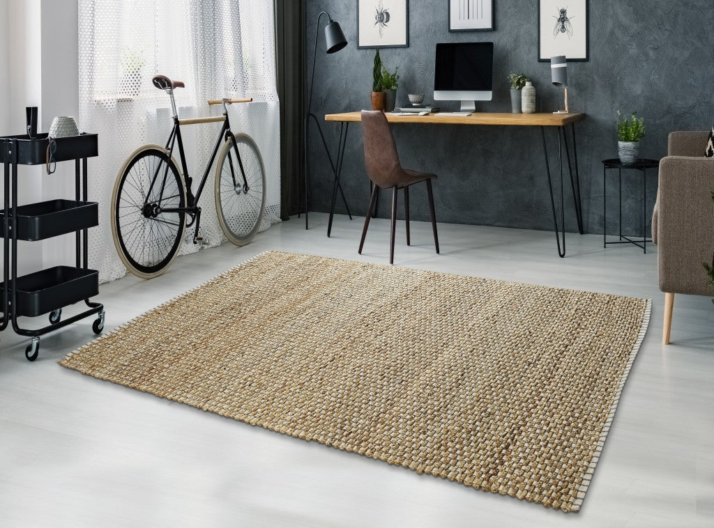 9' X 12' Natural Hand Woven Area Rug