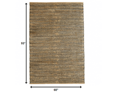 5' X 8' Natural Hand Woven Area Rug