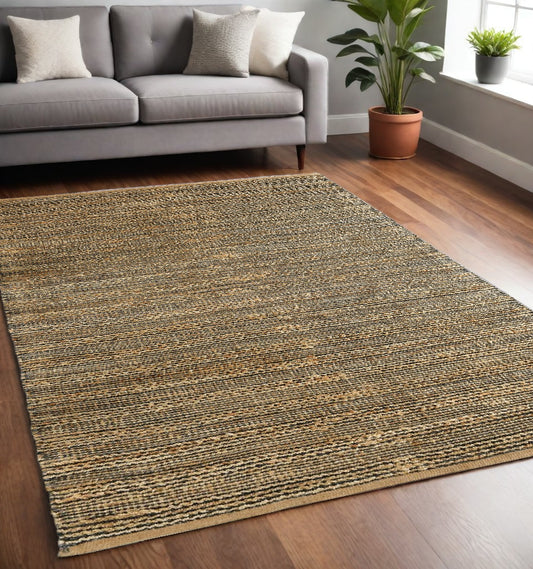 5' X 8' Natural Hand Woven Area Rug