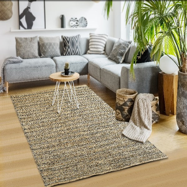 9' X 12' Natural Hand Woven Area Rug