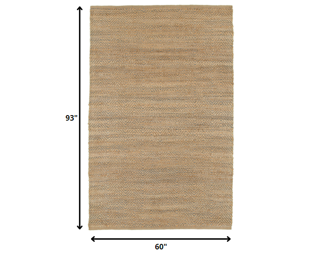 5' X 8' Natural Hand Woven Area Rug