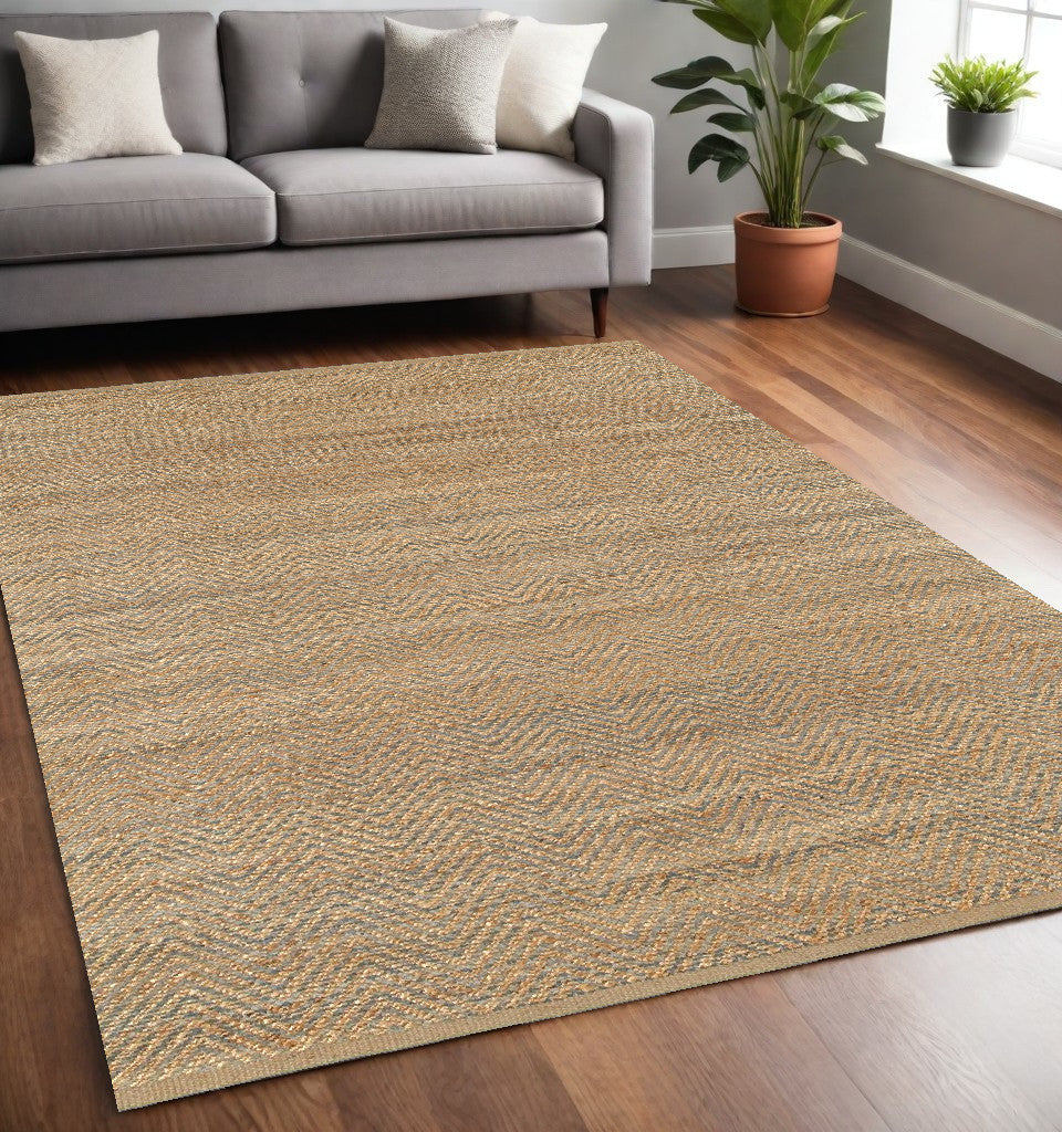 5' X 8' Natural Hand Woven Area Rug