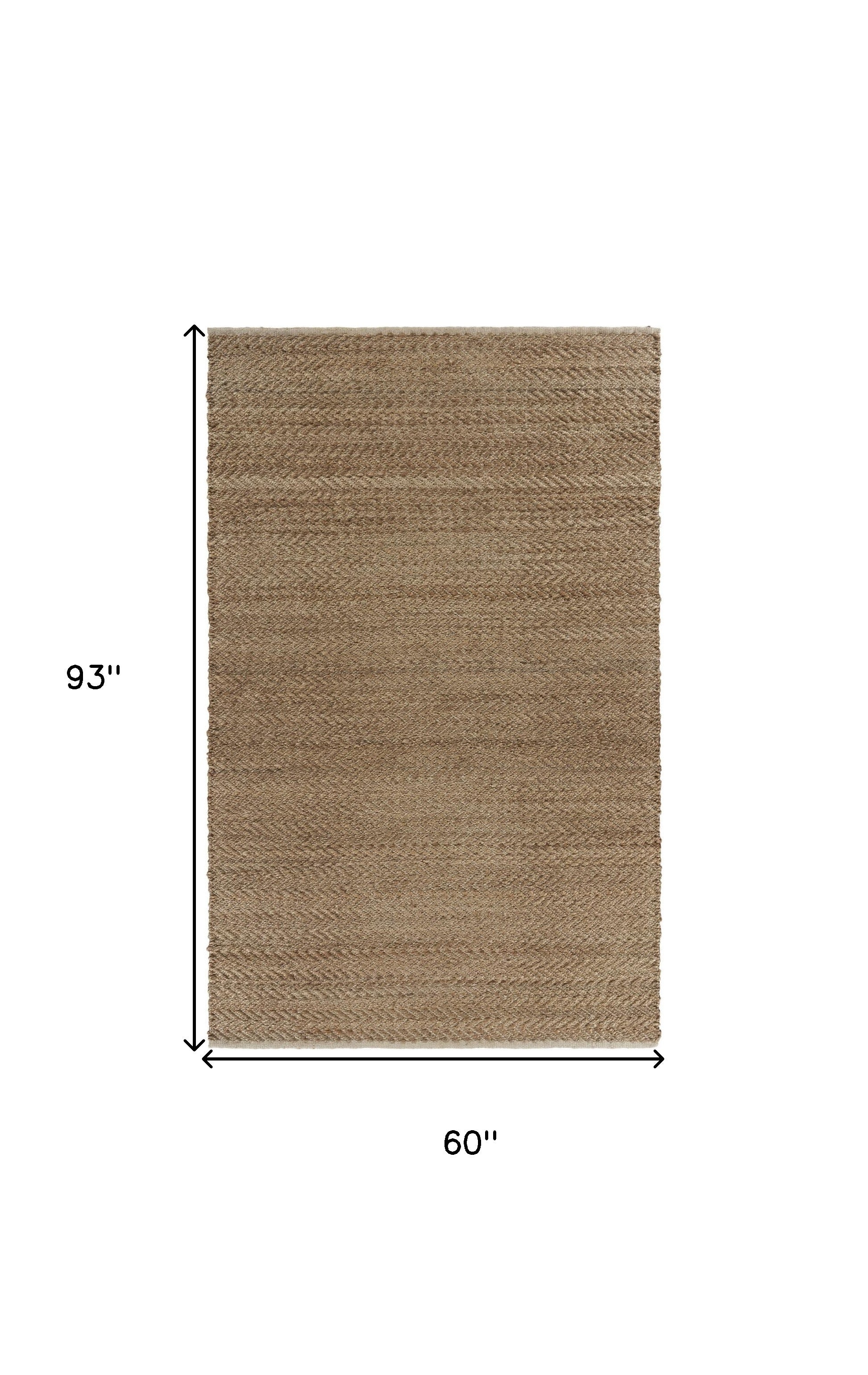 5' X 8' Natural Hand Woven Area Rug