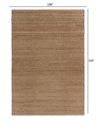 9' X 12' Natural Hand Woven Area Rug