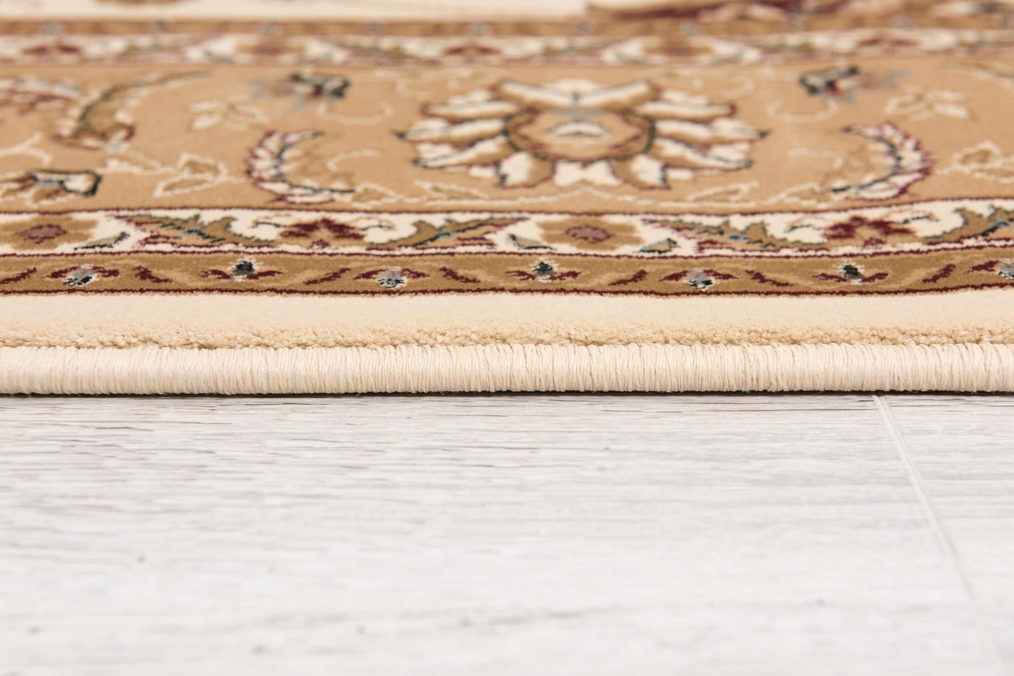 13' Runner Beige and Ivory Oriental Power Loom Runner Rug