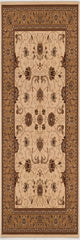 13' Runner Beige and Ivory Oriental Power Loom Runner Rug