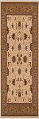 15' Runner Beige and Ivory Oriental Power Loom Runner Rug