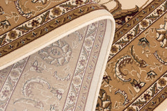 10' Runner Beige and Ivory Oriental Power Loom Runner Rug