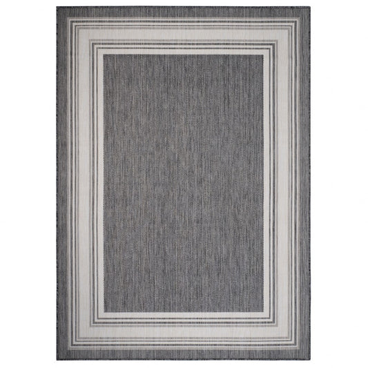 8' X 9' Gray Indoor Outdoor Area Rug