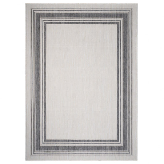 5' X 7' Gray Indoor Outdoor Area Rug