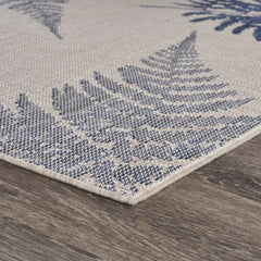 5' X 7' Blue And Gray Indoor Outdoor Area Rug