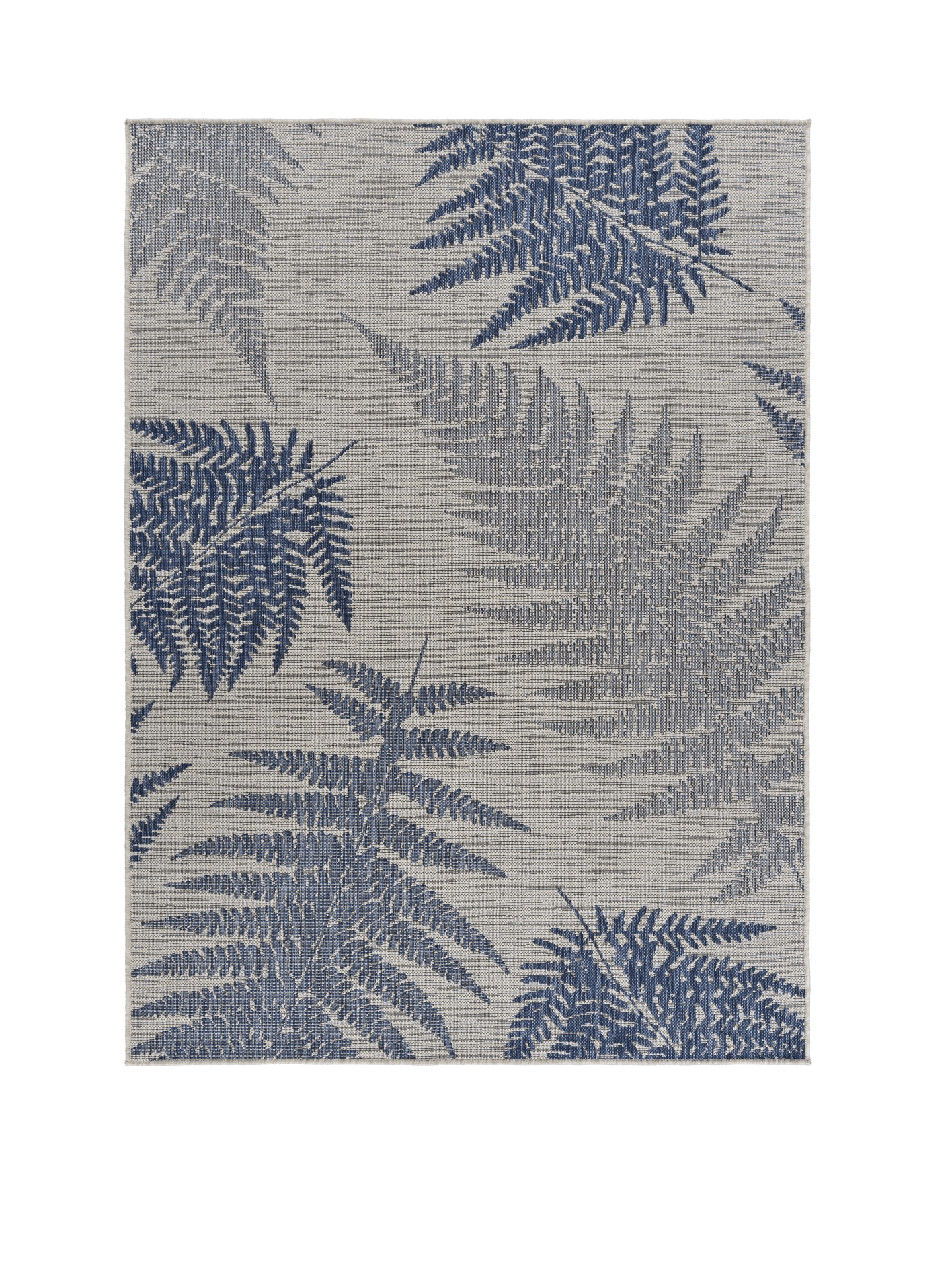 5' X 7' Blue And Gray Indoor Outdoor Area Rug - Homeroots