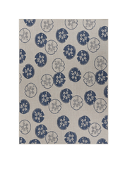 5' X 7' Blue And Gray Indoor Outdoor Area Rug