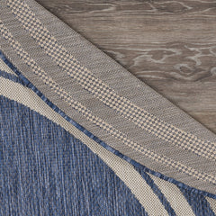 8' X 8' Blue And Gray Indoor Outdoor Area Rug