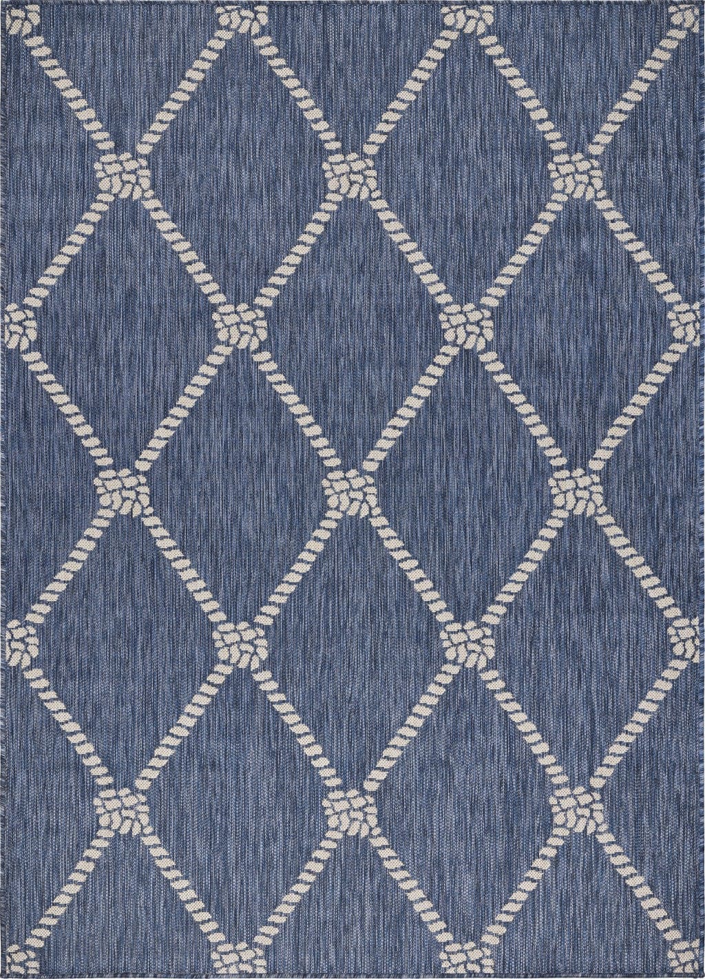 5' X 7' Blue And Gray Indoor Outdoor Area Rug - Homeroots