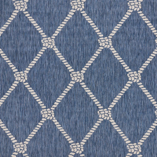 5' X 7' Blue And Gray Indoor Outdoor Area Rug - Homeroots