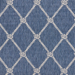 5' X 7' Blue And Gray Indoor Outdoor Area Rug - Homeroots