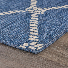 5' X 7' Blue And Gray Indoor Outdoor Area Rug - Homeroots