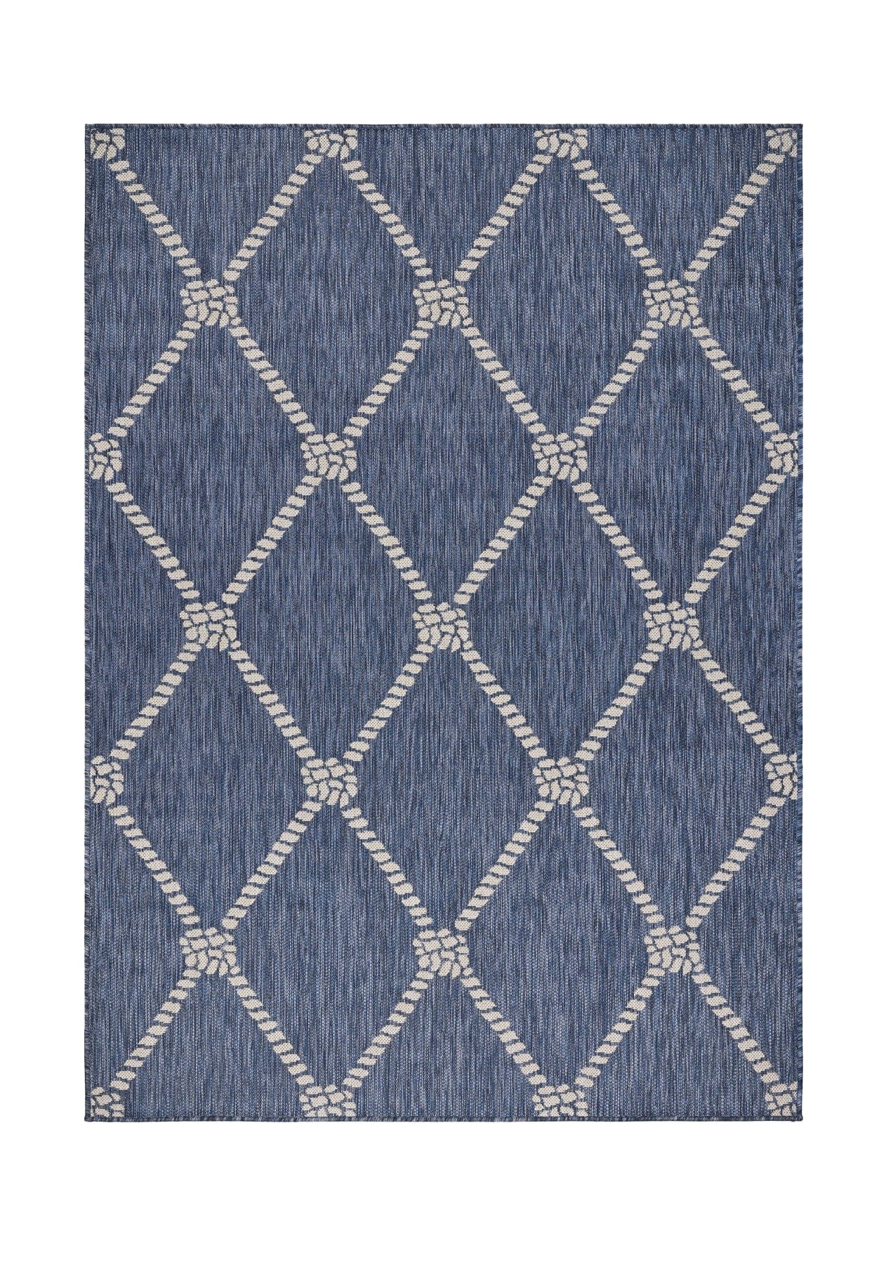 5' X 7' Blue And Gray Indoor Outdoor Area Rug - Homeroots