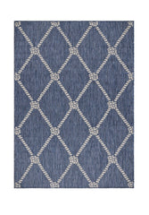 5' X 7' Blue And Gray Indoor Outdoor Area Rug - Homeroots