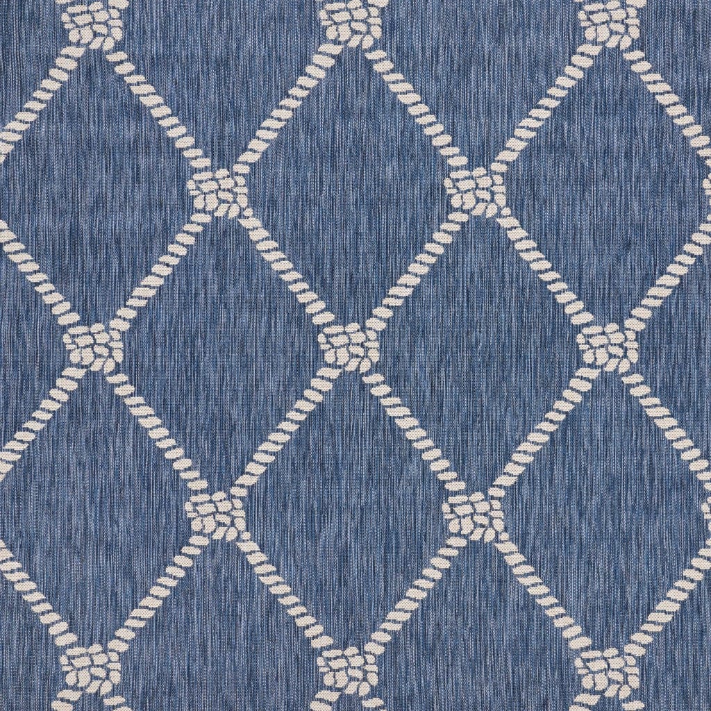 8' X 10' Blue And Gray Indoor Outdoor Area Rug - Homeroots