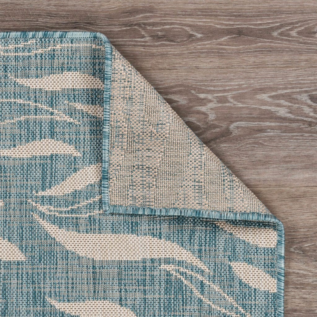 8' X 9' Blue And Gray Indoor Outdoor Area Rug - Homeroots