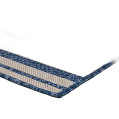 2' X 3' Blue And Gray Indoor Outdoor Area Rug