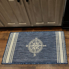 2' X 3' Blue And Gray Indoor Outdoor Area Rug