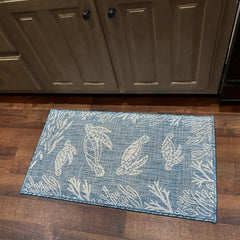 2' X 3' Blue And Gray Indoor Outdoor Area Rug