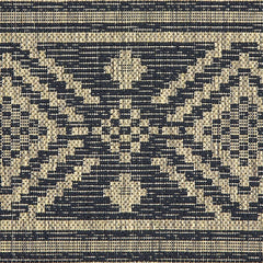 5' X 8' Brown And Black Indoor Outdoor Area Rug