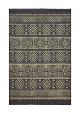 5' X 8' Brown And Black Indoor Outdoor Area Rug