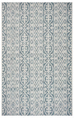 5' X 8' Blue And White Indoor Outdoor Area Rug