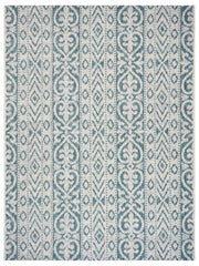 8' X 10' Blue And White Indoor Outdoor Area Rug - Homeroots