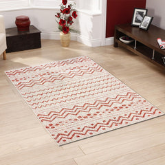 5' X 8' Beige Indoor Outdoor Area Rug