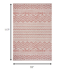 8' X 10' Beige Indoor Outdoor Area Rug