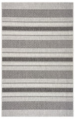 5' X 8' Gray And Black Indoor Outdoor Area Rug