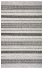 8' X 10' Gray And Black Indoor Outdoor Area Rug - Homeroots