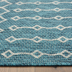 8' X 10' Blue And Gray Indoor Outdoor Area Rug