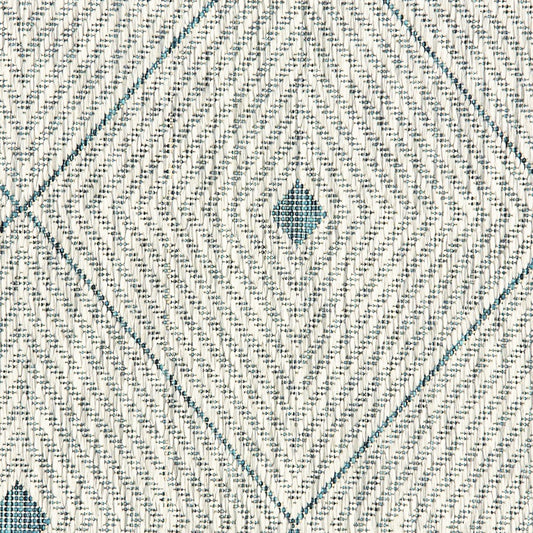 5' X 8' Blue And Gray Indoor Outdoor Area Rug