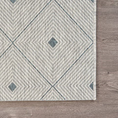 8' X 10' Blue And Gray Indoor Outdoor Area Rug