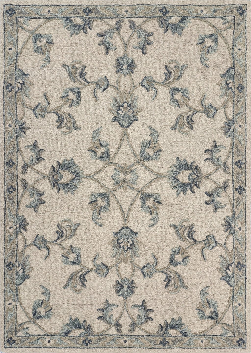 5' X 7' Light Blue Wool Hand Tufted Area Rug - Homeroots