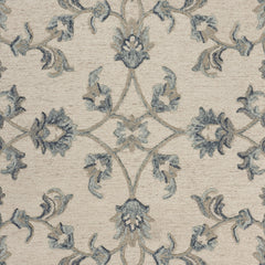 5' X 7' Light Blue Wool Hand Tufted Area Rug