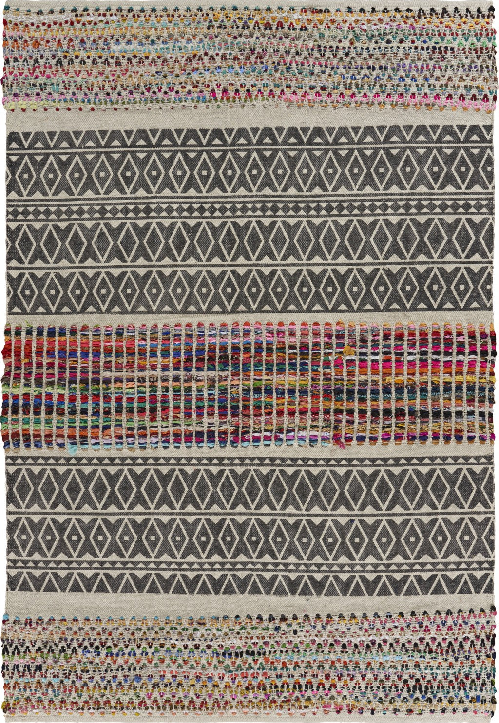 3' x 5' Colorful Traditional Chindi Area Rug