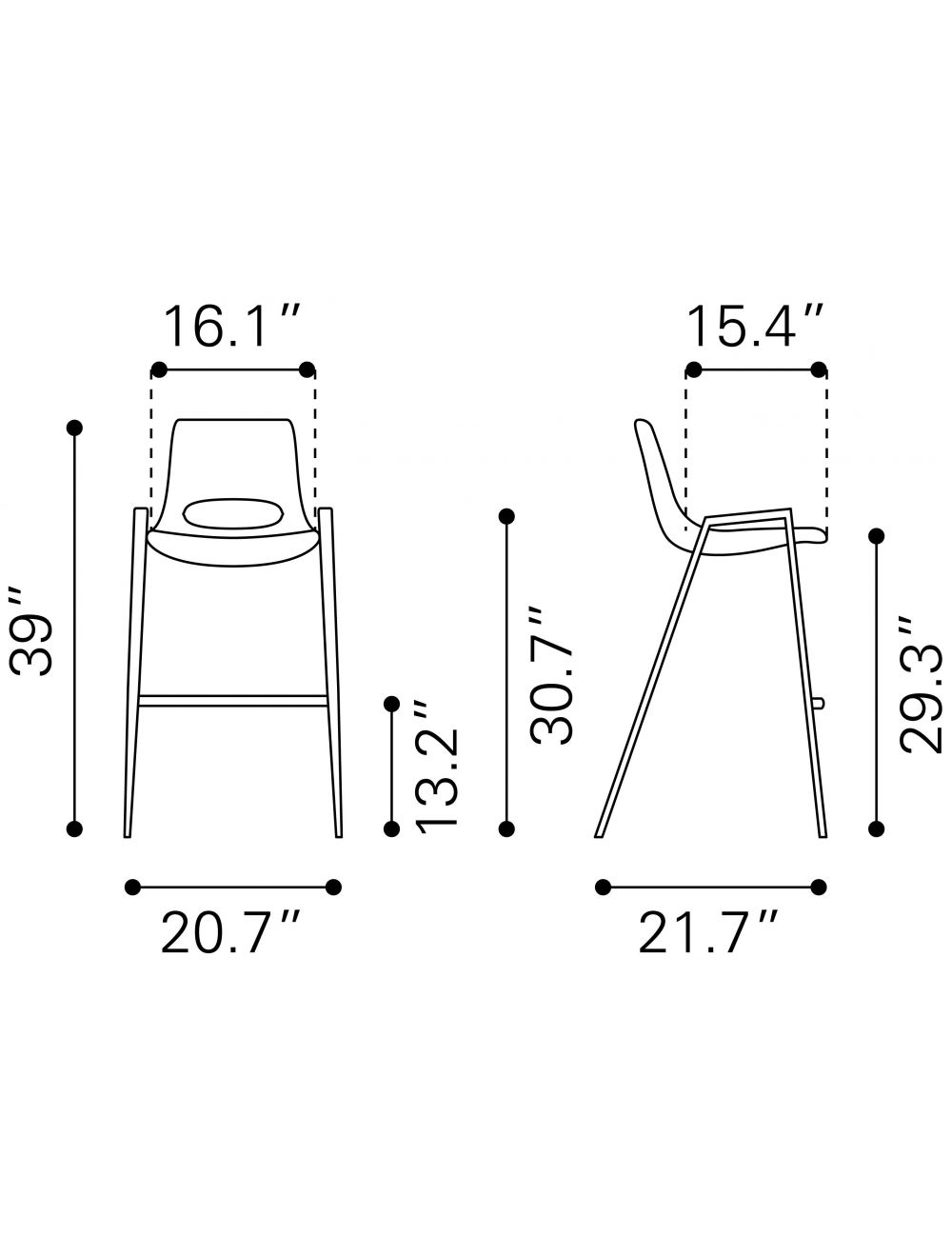 Set of Two 29 " Beige And Brown Steel Low Back Bar Height Bar Chairs