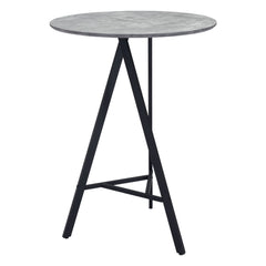 32" Gray and Black Rounded Steel Bar Table - Homeroots