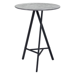 32" Gray and Black Rounded Steel Bar Table - Homeroots