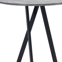 32" Gray and Black Rounded Steel Bar Table - Homeroots